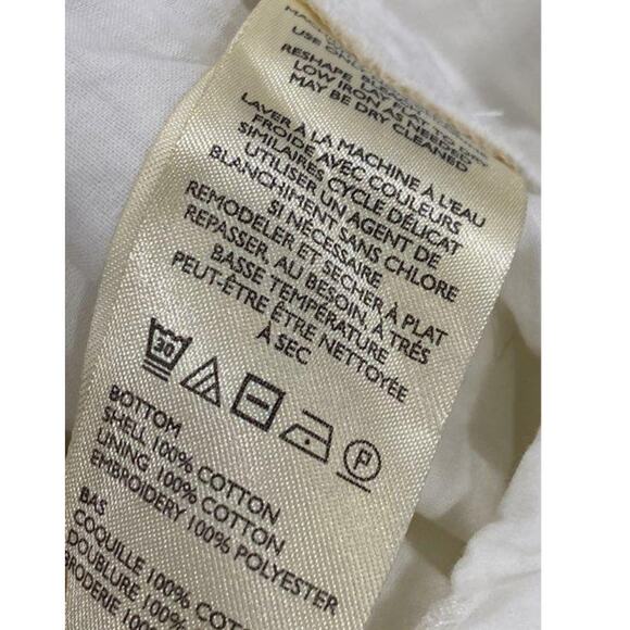 Free People Eyelet Scallop Shorts Size Small White Boho Festival - Picture 3 of 5